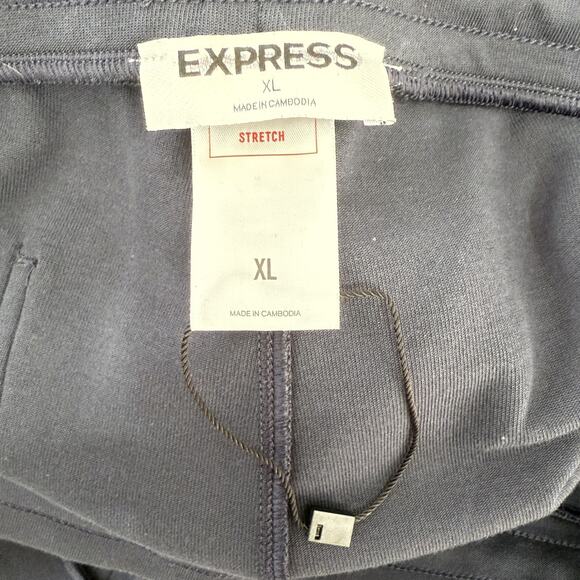 Express Joggers Mens XL Navy Blue Stretch Sweatpants Drawstring Athletic Lounge - Picture 3 of 7
